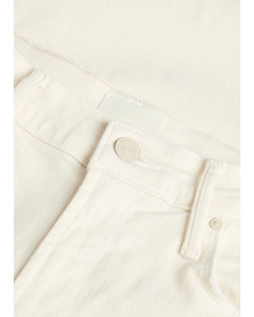 Mother White The Twister Skimp Wide-Leg Jeans