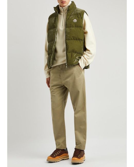Moncler Green Natadola Quilted Flocked Gilet for men
