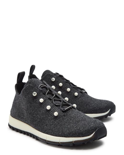 Jimmy Choo Blue Veles Cashmere-Knit Sneakers