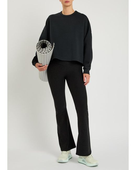 Nike Black Cropped Jersey Sweatshirt