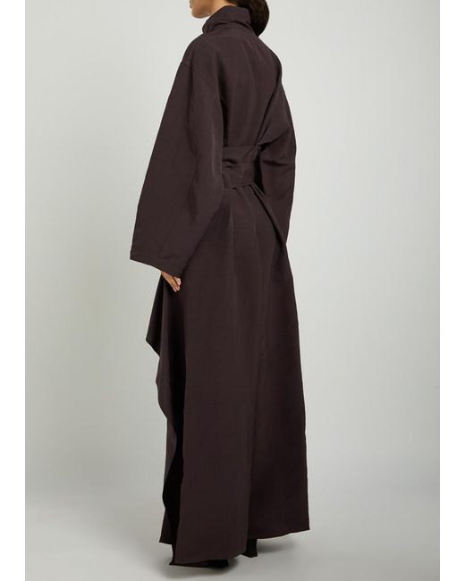 Alaïa Purple Ruffle Poplin Jumpsuit