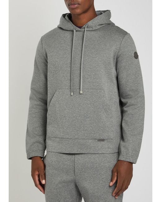 Moncler Gray Logo Cotton-Blend Sweatshirt for men