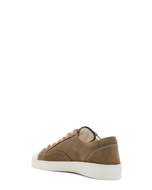 Jude Llow Brown Nico Panelled Nubuck Leather Sneakers for men