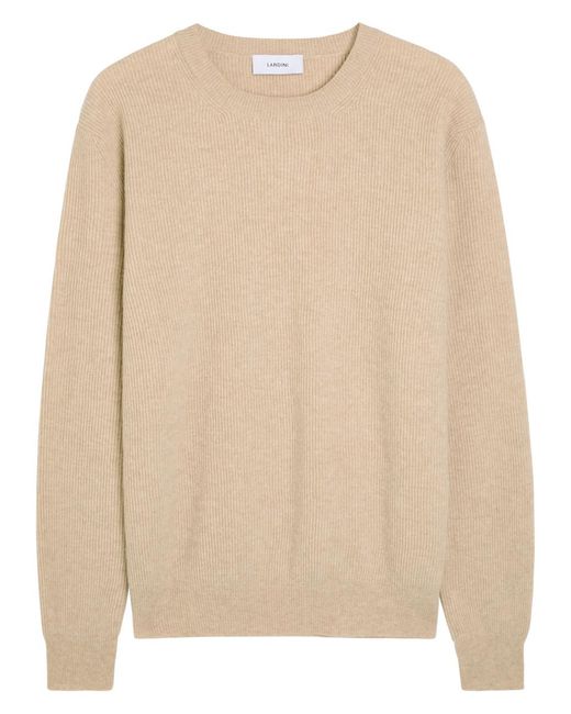 Lardini Natural Ribbed Wool And Cashmere-Blend Jumper for men
