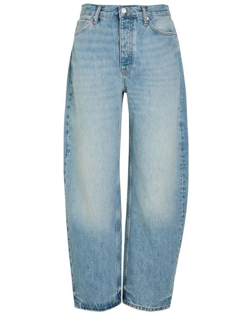 Anine Bing Blue Fritz Barrel-Leg Jeans