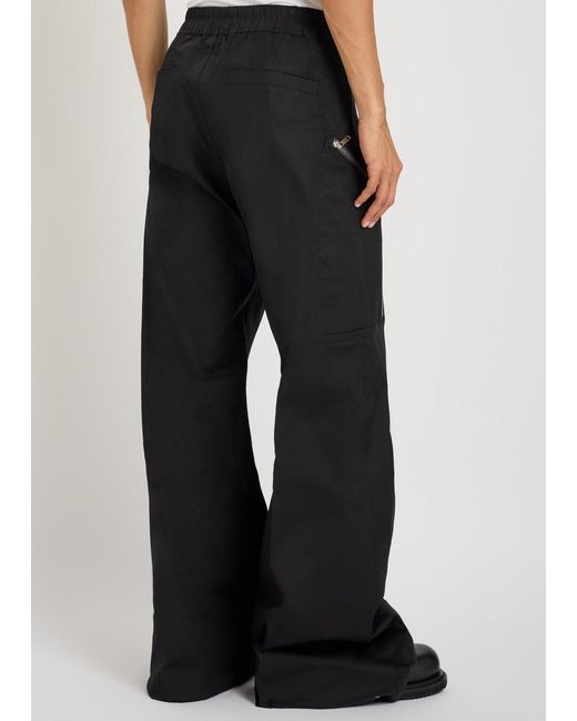 Rick Owens Black Heizer Belas Cotton-Poplin Trousers for men