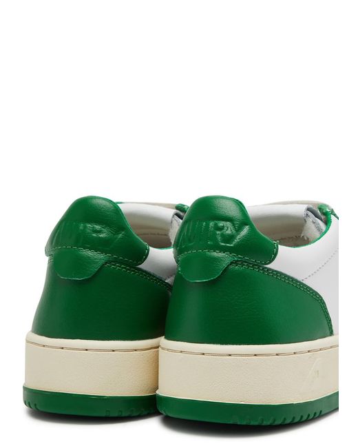 Autry Green Medalist Leather Sneakers