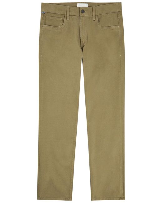 Citizens of Humanity Green Elijah Straight-Leg Stretch-Twill Trousers for men