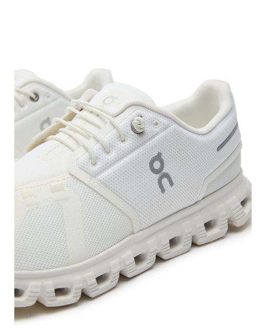 On Shoes White Cloud 6 Panelled Mesh Sneakers for men