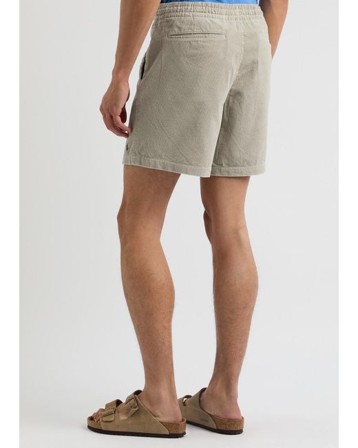 Polo Ralph Lauren Natural Logo-Embroidered Corduroy Shorts for men