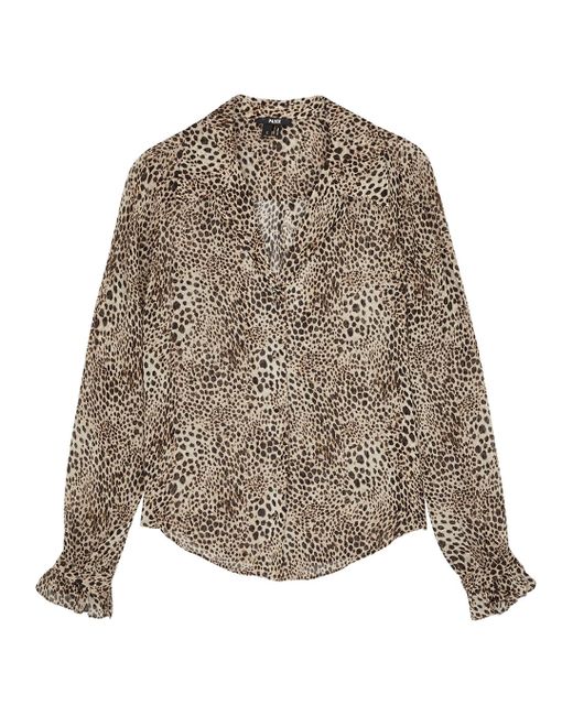 PAIGE Ellyn Leopard-print Silk-chiffon Blouse | Lyst
