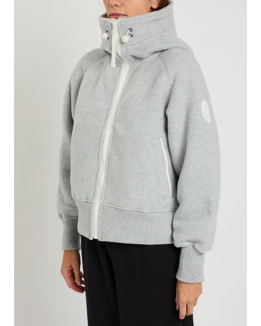 Canada Goose Gray Chilliwack Hooded Wool-Blend Jacket