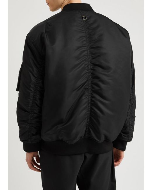 Wooyoungmi Black Padded Nylon Bomber Jacket for men