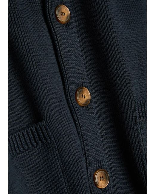 Now You Live Blue Carlton Cotton Cardigan for men