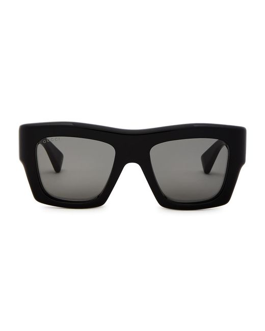 Gucci Black Oversized Square-frame Sunglasses for men