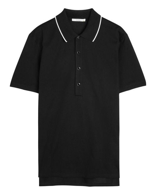 Givenchy Men's Black Piqué Cotton Polo Shirt