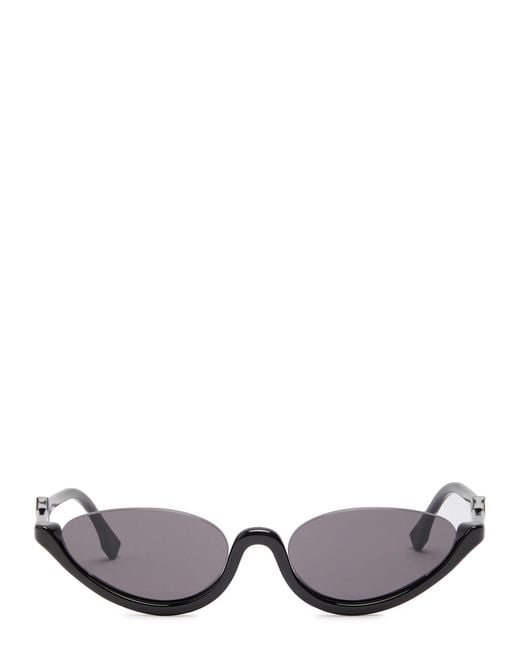 Fendi Black Oval-Frame Sunglasses