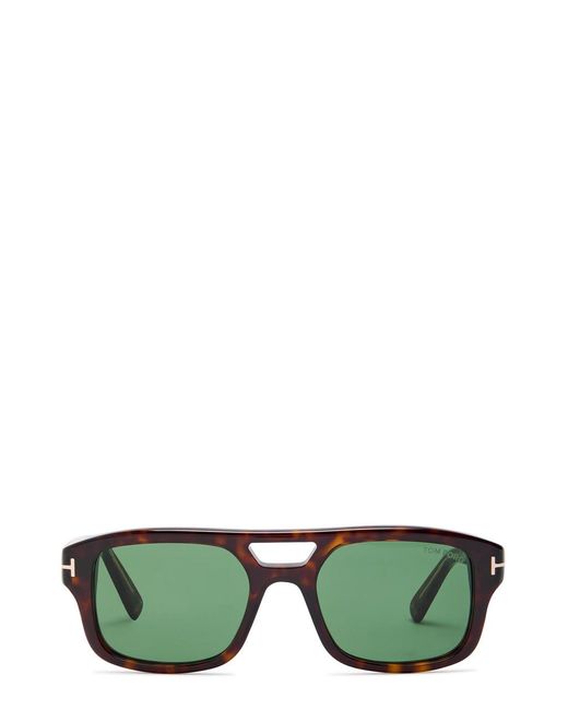 Tom Ford Green Icon Aviator-Style Sunglasses