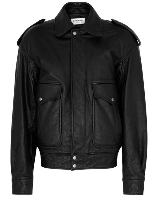 Saint Laurent Black Leather Jacket