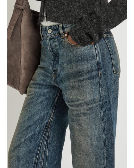Our Legacy Blue Treble Cut Wide-Leg Denim Jeans