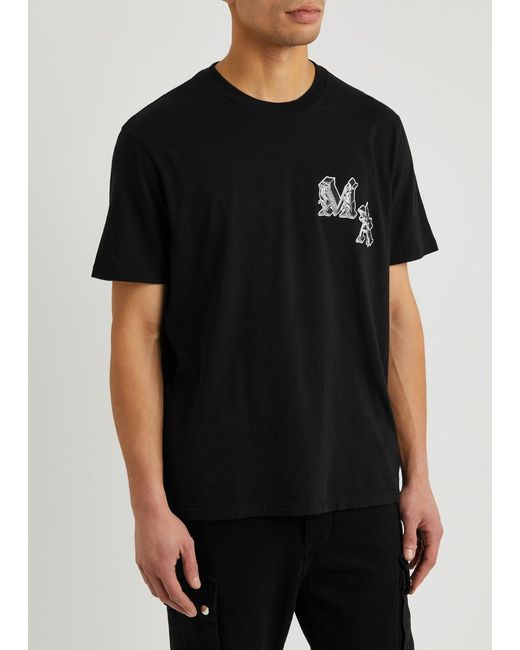 Amiri Black Angel Logo-print Cotton T-shirt for men