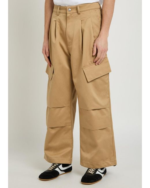 NAHMIAS Natural Oversized Cargo-Twill Cargo Trousers for men