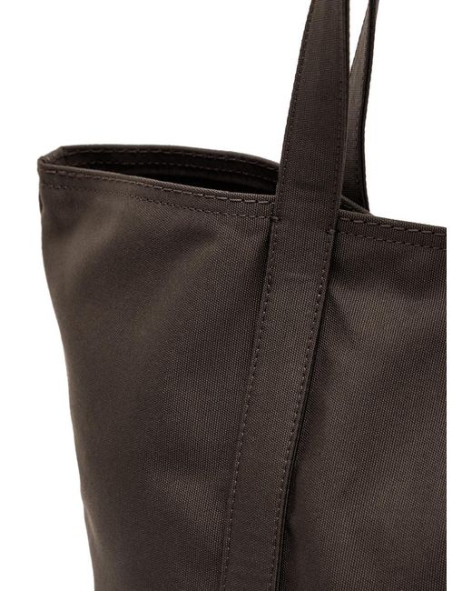 Totême Black Beach Canvas Tote Bag