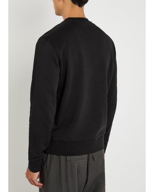 Moncler Black Logo Badge Cotton Sweatshirt for men