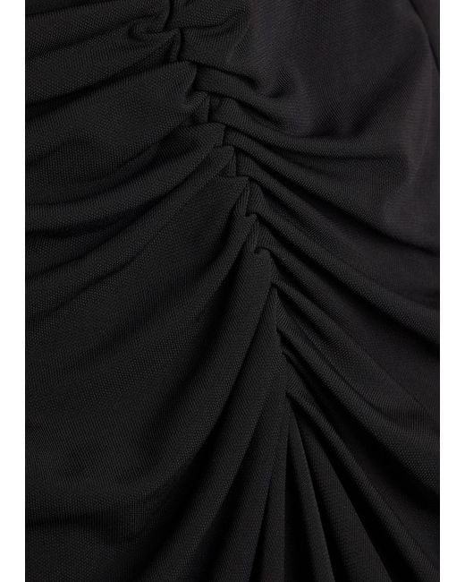 Jonathan Simkhai Black Acacia Draped Jersey Maxi Dress