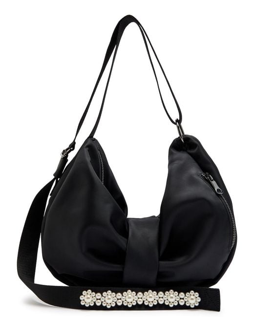 Simone Rocha Sling Bow Nylon Cross-Body Bag in Black | Lyst
