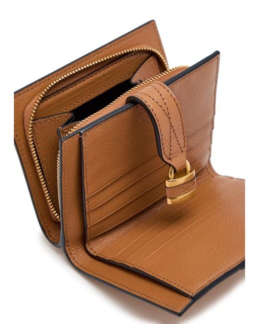 Chloé Brown Paddington Grained Leather Wallet