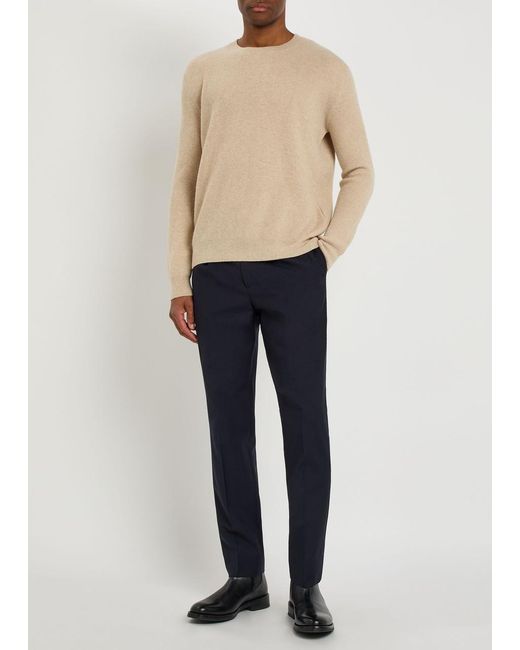 Lardini Natural Ribbed Wool And Cashmere-Blend Jumper for men