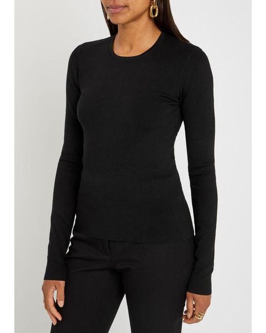 Joseph Black Stretch-Silk Knit Top