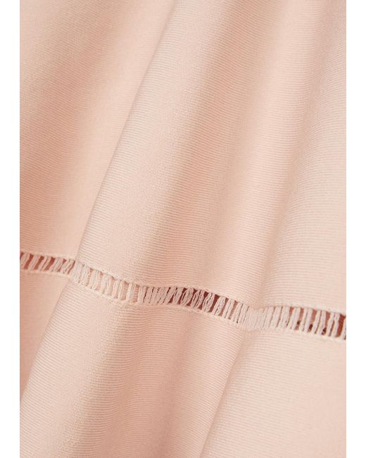 Victoria Beckham Pink Vb Body Stretch-knit Midi Dress