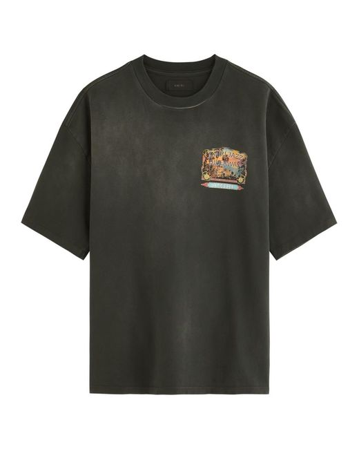 Amiri Black Jazz Hideaway Logo-Print Cotton T-Shirt for men