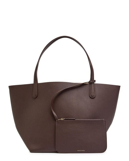 Mansur Gavriel Brown Everyday Grained Leather Tote Bag