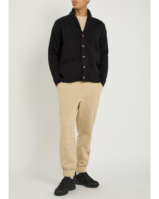 Now You Live Black Carlton Cotton Cardigan for men