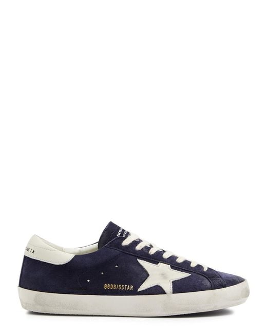 Golden Goose Deluxe Brand Blue Super-star Suede Sneakers for men