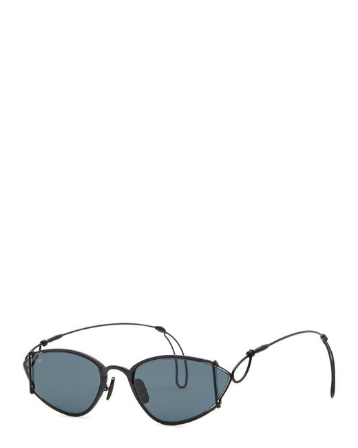 For Art's Sake Blue Ornate Cat-Eye Sunglasses