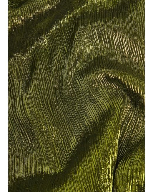 Forte_forte Green Lamé Voile Trousers