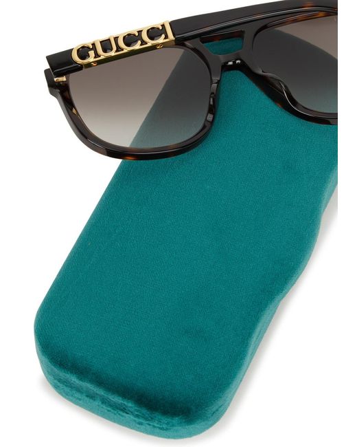Gucci Brown Aviator-style Sunglasses for men