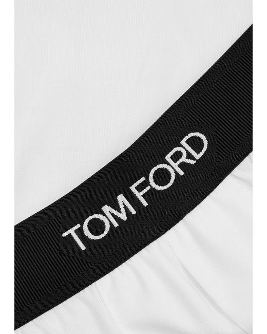 Tom Ford White Logo Cotton Boxer Shorts for men
