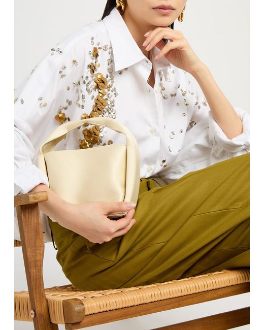 Totême  Natural Petite Satin Bucket Bag