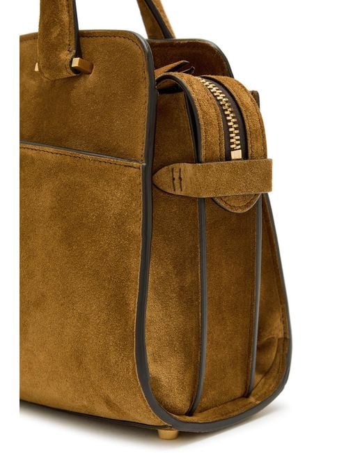 Metier Brown Private Eye Mini Suede Top Handle Bag