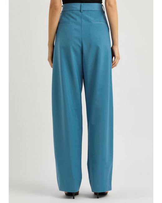 Esse Studios Blue Homme Wide-Leg Woven Trousers