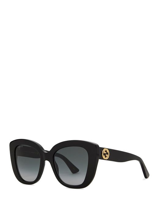 Gucci Black Oversized Cat-Eye Sunglasses, Sunglasses, Oversized