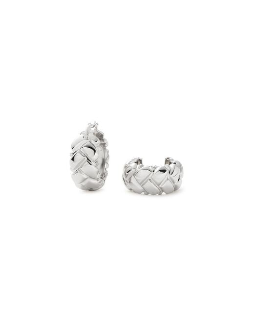 Missoma White X Lucy Williams Waffle Mini Rhodium-plated Hoop Earrings