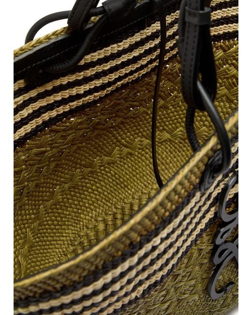 Loewe Metallic X Paula's Ibiza Anagram Medium Raffia Basket Bag