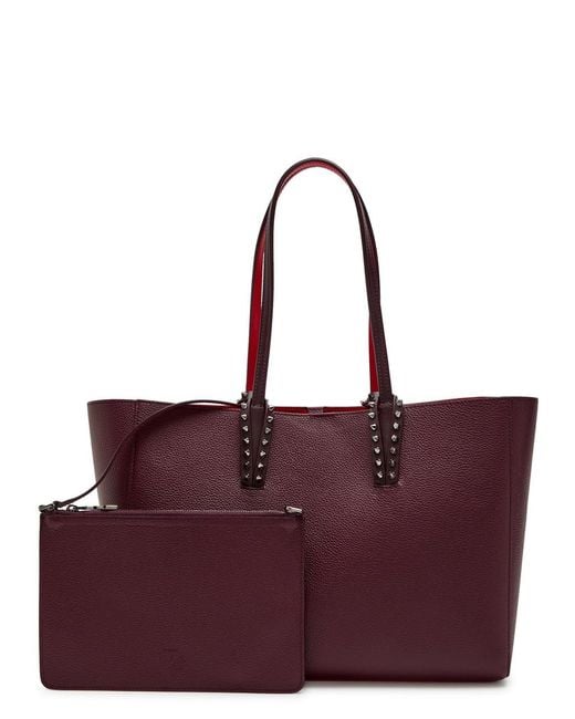 Christian Louboutin Purple Cabata Small Grained Leather Tote Bag