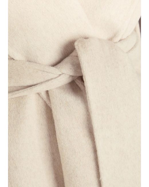 Varley Natural Edgemere Belted Wool-Blend Coat